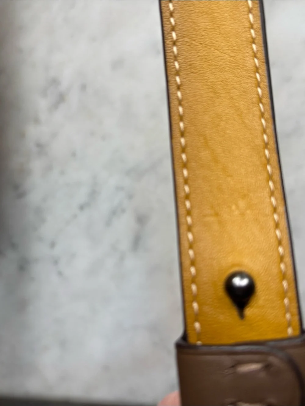 Coach 1941 Swagger 37 Two-Tone Yellow and Brown Leather Satchel/Briefcase - Picture 15 of 16